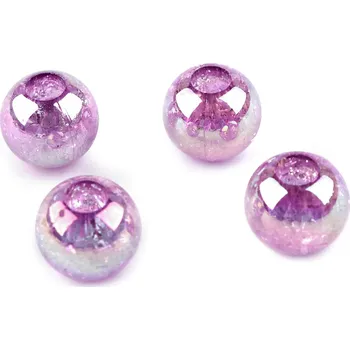 Módní doplněk Plastové korálky s AB efektem Ø20 mm Balení: 4 ks, Varianta: 3 (T16) fialová sv. - 8596475241854