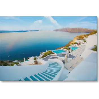 Obraz Obraz na plátně SANTORINI OIA BÍLÉ DOMKY KRAJINA 60 x 40 cm