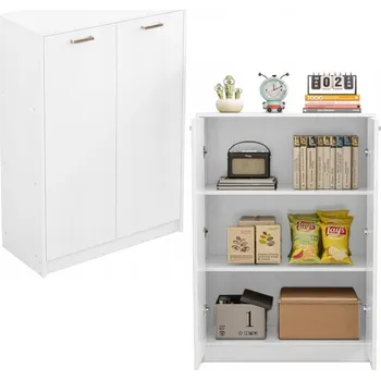 Knihovna Regál Rebiko 77 cm x 108 cm x 35 cm bílý