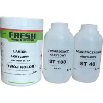 Lak na dřevo AKRYLOVÝ LAK SADA FRESH FORD FKT LIGHT GREEN / RAL 6027 0,5L 2:1