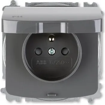 Elektrická zásuvka ABB TANGO zásuvka s kolíkem IP44 kouřová šedá 6619A-A06997 S2 (náhrada 5519)