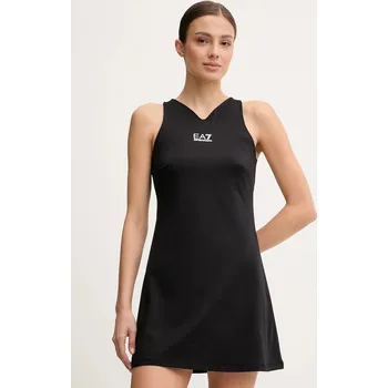 Dámské šaty Sportovní šaty EA7 Emporio Armani černá barva, mini, AF14524.7W000317 99X, vel. M