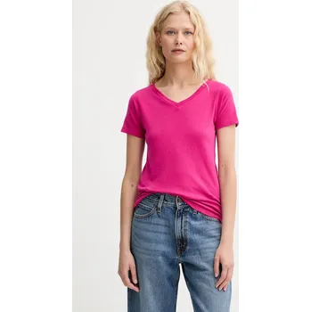 Bavlněné tričko American Vintage GAMI02D růžová 43X, vel. S