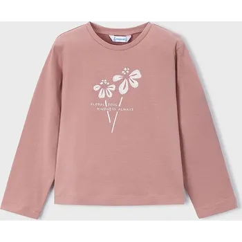 Bavlněné tričko s dlouhým rukávem Mayoral 178.6K.Mini.9BYA růžová 38X, vel. 92