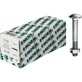 Šroub Zámkové šrouby DIN603 s maticí M8x45mm 100 Ks