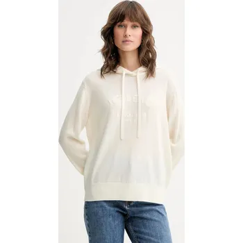 Dámská mikina Vlněná mikina Iceberg dámská, béžová barva, s kapucí, hladká, A020 9003 A020.9003 01X, vel. XS