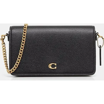 Kabelka Kožená kabelka Coach Mila černá barva, CAO01 99X, vel. ONE SIZE