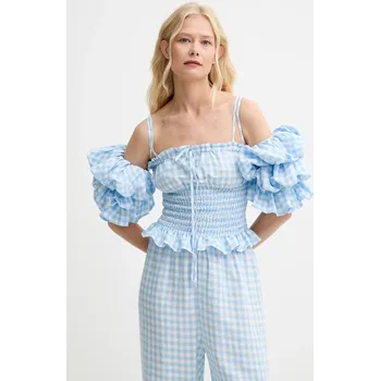 Dámská halenka Lněná halenka The Sleeper ALTP01G027N modrá 50X, vel. XS