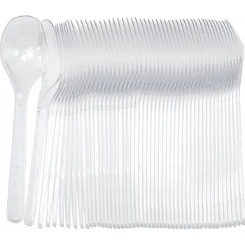 Příbor Plastové lžičky na jedno použití malé 100 ks