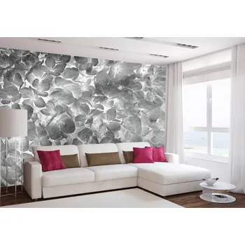 Fototapeta DIMEX | Samolepicí vliesová fototapeta na zeď Abstrakt květy jabloně II. MA-5-0355 | 375 x 250 cm | bílá, černá + Samolepicí vliesová fototapeta na stěnu DIMEX Abstrakt květy jabloně II. MA50355 v rozměru 375 x 250 cm