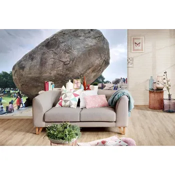 Fototapeta DIMEX | Samolepicí vliesová fototapeta na zeď Velký kámen MA-5-1657 | 375 x 250 cm | hnědá, šedá + Samolepicí vliesová fototapeta na stěnu DIMEX Velký kámen MA51657 v rozměru 375 x 250 cm