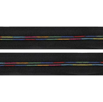 Zip Duhový zip spirálový No 5 metráž Balení: 1 m, Varianta: černá - 8596475100977