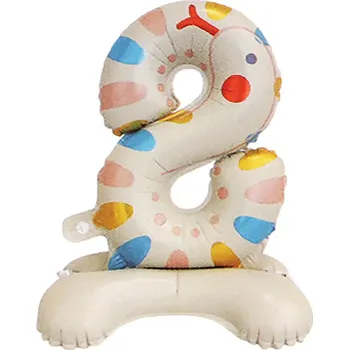 Balónek Stojící fóliový balónek s číslicemi - zvířátka