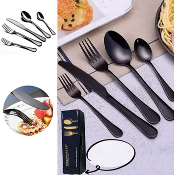 Příbor SADA PŘÍBORŮ 30 ks pro 6 osob, kompletní sada příborů krabička