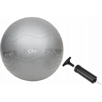 Gymnastický míč Klasický míč Q4Life 65 cm stříbrný