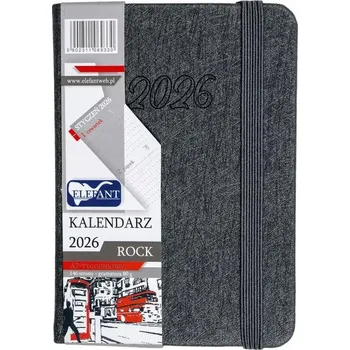 Kalendář Kalendář 2026 A7 týdenní Rock - šedý
