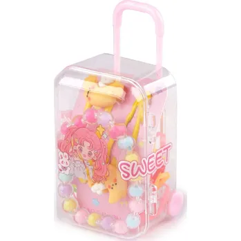 Náramek Dětský náramek, sponky piky a gumičky na vlasy v kufříku / kufru 3