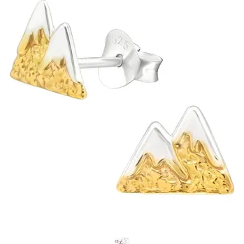 Náušnice Prosperk Náušnice hory stříbrnozlaté