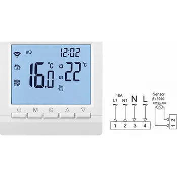 Termostat WiFi termostat chytrý regulátor teploty 16A