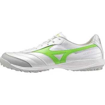 Kopačky Mizuno MORELIA SALA PRO TF - White/Neon Green/Galaxy Silver Velikost: 44.0