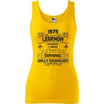 Dámské tílko s potiskem Zraji k dokonalosti Velikost: 2XL, Barva: Žlutá