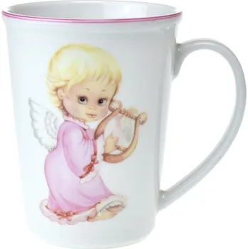 Český porcelán, Dubí Hrnek Erin 420 ml Andělíček růžový