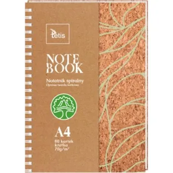 Sešit Kostkovaný sešit A4 80 listů kroužkový blok na spirále Tetis 80 listů