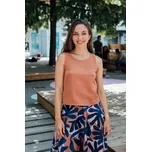 Mušelínový top Rory hnědý Velikost: L