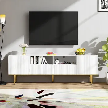 Televizní stolek TV stolek Skříňka pod TV 165 cm x 36 cm x 55 cm Bílý