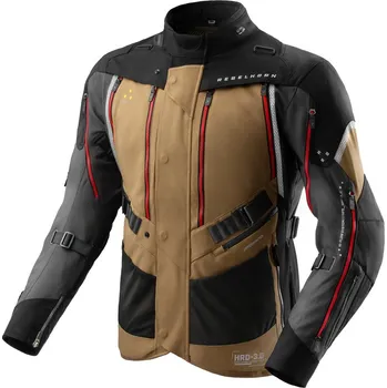 Moto bunda Textilní bunda Rebelhorn Hardy 3.0 písková, šedá, červená 2XL
