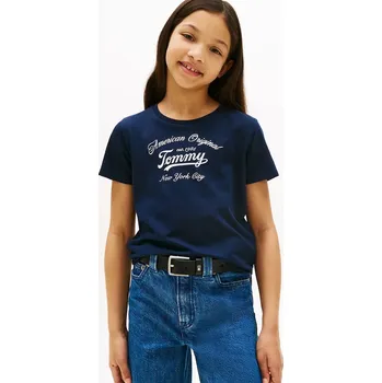 Pánské tričko Tričko Tommy Hilfiger tmavomodrá barva, KG0KG08636 KG0KG08636.128.176.9BYA 59X, vel. 140