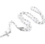 Růženec korálky voskované, hematit Balení: 1 ks, Varianta: 1 bílá - 8596475086721