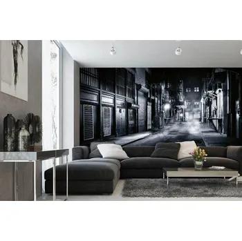 Fototapeta DIMEX | Samolepicí vliesová fototapeta na zeď Čínské město MA-5-0728 | 375 x 250 cm | bílá, černá + Samolepicí vliesová fototapeta na stěnu DIMEX Čínské město MA50728 v rozměru 375 x 250 cm