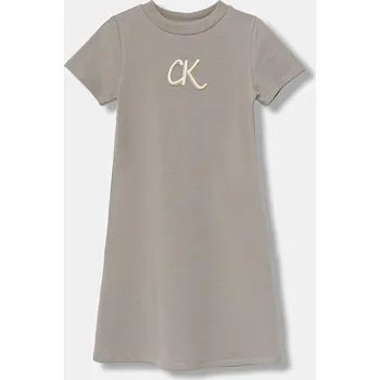 Dívčí šaty Dívčí šaty Calvin Klein Jeans IG0IG02966.116.9BYA šedá 90X, vel. 116