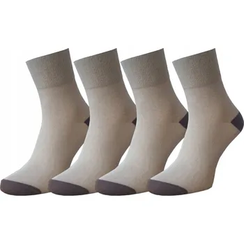 Pánské ponožky 4 x Ponožky beztlakové ponožky Polský výrobek Bronz 41-43