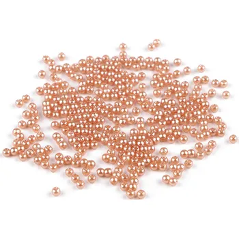 Korálek Plastové voskové korálky / perly Glance Ø3 mm Balení: 10 g, Varianta: 44 pudrovobéžová tmavá - 8596475598835