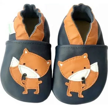 Capáčky Hopi Hop Barefoot kožené capáčky - liška - S