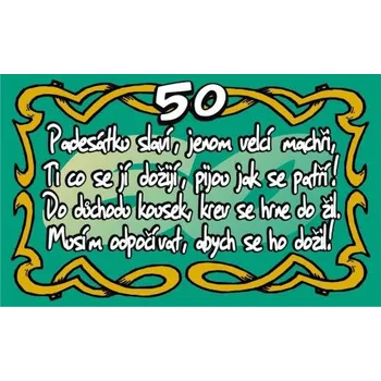 Žertovný předmět Průkaz 50