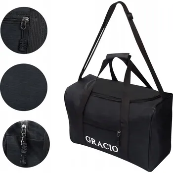 Cestovní taška Cestovní taška do letadla Černá Prostorná GRACIO 30x40x20 Příruční Zavazadlo