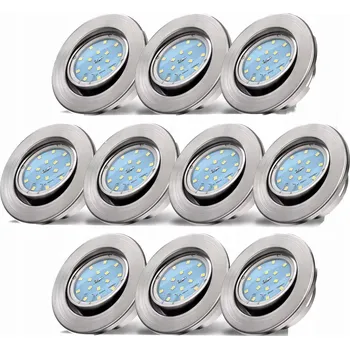 10 x KULATÉ STROPNÍ SVÍTIDLO - LED - 5 W - HLOUBKA 3 cm - SATÉN