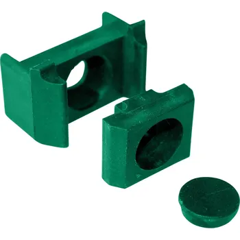 PILECKÝ s.r.o. - Příchytka PVC pro panely PILOFOR - ST na sloupek 60 × 40mm, zelená