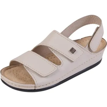 Dámské sandále Buxa Dámské kožené sandály BZ215 SLEVA! vel. 37-41 - Béžová Velikost: 37