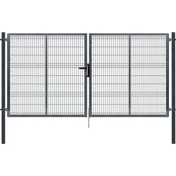 Plot PILECKÝ s.r.o. - Dvoukřídlá brána PILOFOR® poplastovaná (Zn + PVC) - rozměr 4118 × 1245 mm, barva antracit