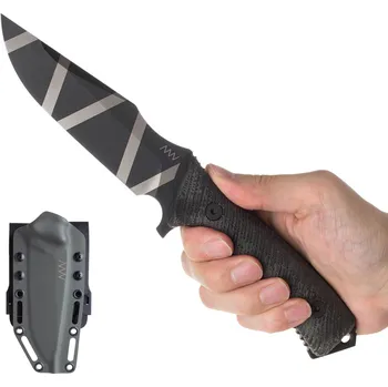 ACTA NON VERBA M311 Sheath: Kydex Olive, Blade: Spelter - Elmax DLC Camo, Handle: Micarta Black