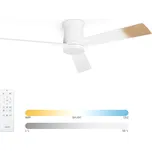 Noaton 16132WWL Rhea, bílá a světle hnědá, stropní ventilátor se světlem