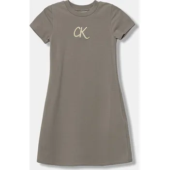 Dívčí šaty Dívčí šaty Calvin Klein Jeans IG0IG02966.128.170.9BYA šedá 90X, vel. 170