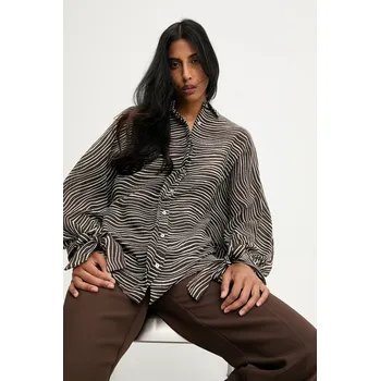 Košile Answear.LAB OR.34402.TOS hnědá 88X, vel. S/M