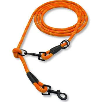 Vodítko pro psa PafDog® Přepínací nastavitelné vodítko 8mm, 11 délek, oranžovo-žluté DÉLKA VODÍTKA: 1.5 metru