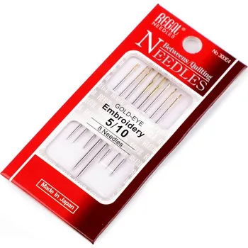 Jehly vyšívací, zlatá ucha Balení: 1 karta, Varianta: nikl - 8596475148702