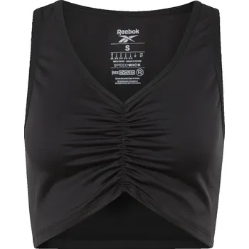 Dámský tenisový top Reebok Studio Ruched Cropped Tank Top W - black Černý (XS)